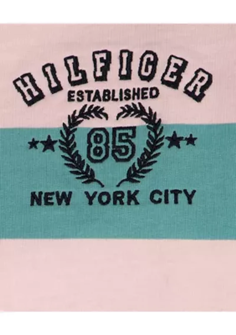 Girls 7-16 Multi Stripe Rugby Sweatshirt