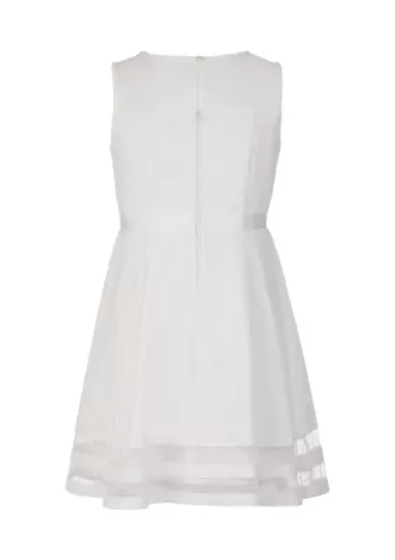 Girls 7-16 Illusion Mesh Dress