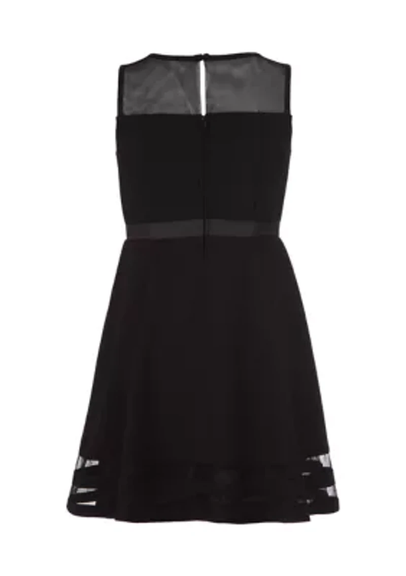 Girls 4-6X Illusion Mesh Dress