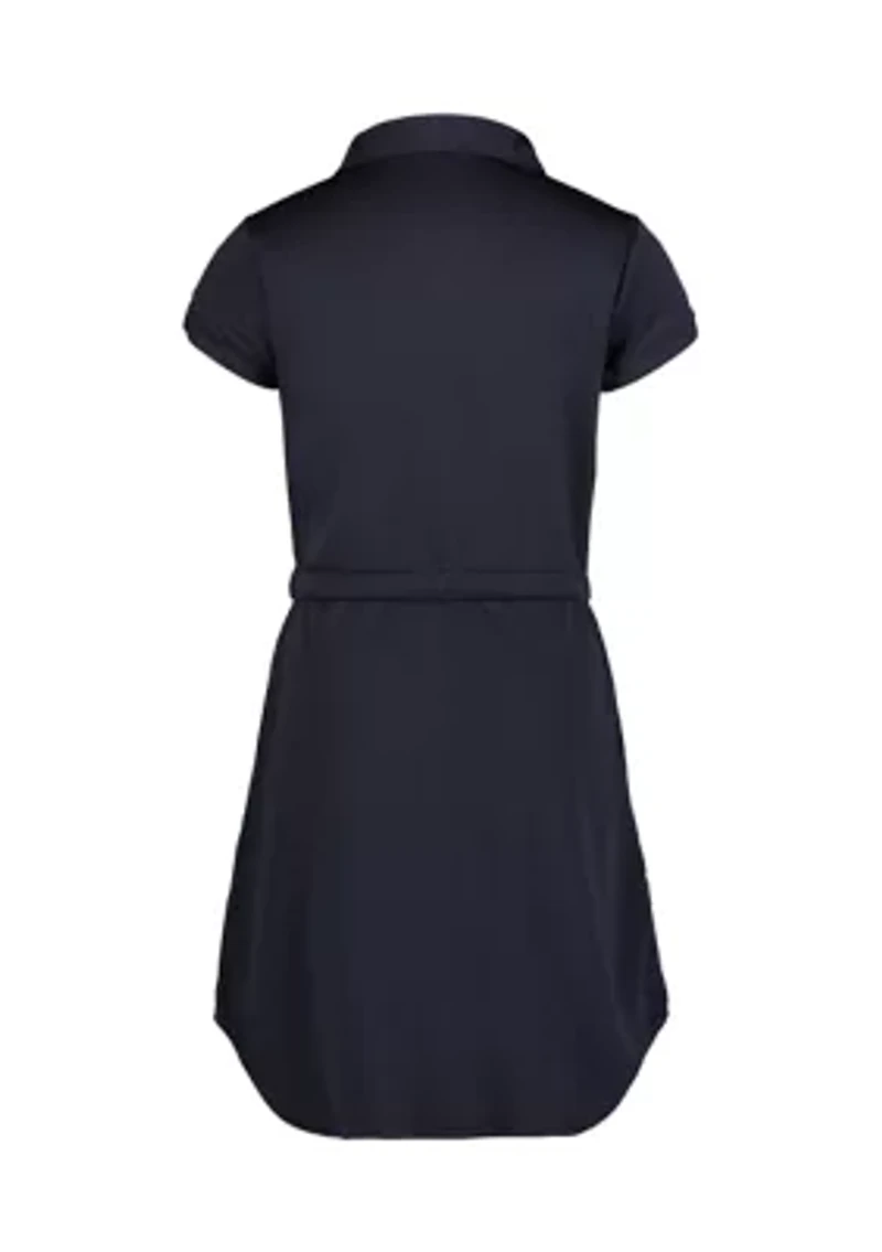 Girls 7-16 Puff Sleeve Collared Dress