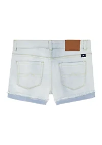 Girls 7-16 Distressed Cuffed Denim Shorts