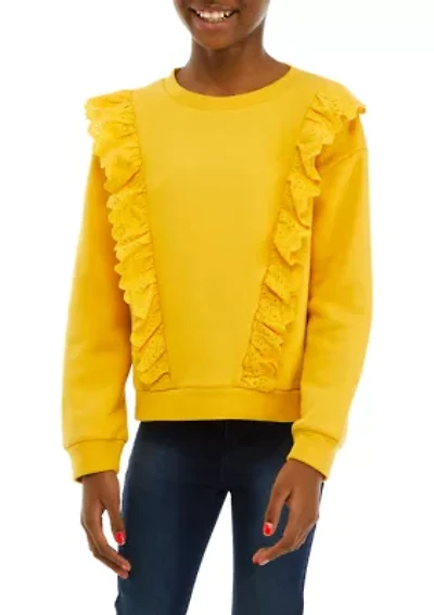 Girls 7-16 Ruffle Sweatshirt