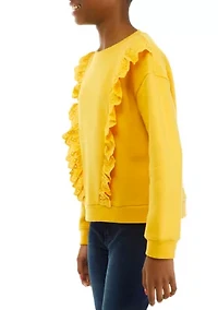 Girls 7-16 Ruffle Sweatshirt