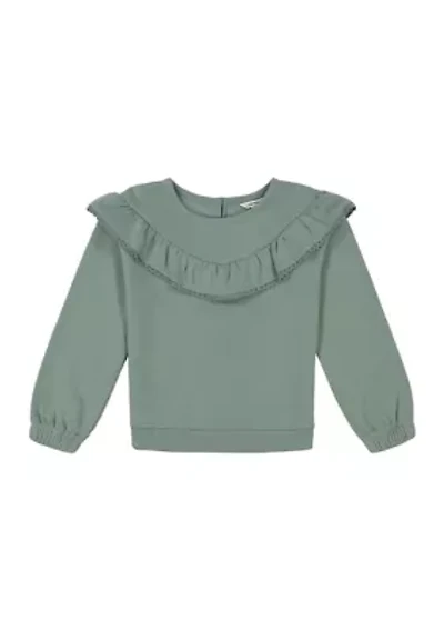 Girls 7-16 Ruffle Fleece Top
