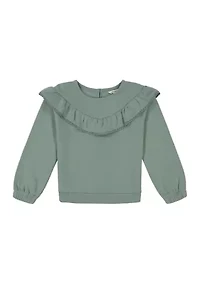 Girls 7-16 Ruffle Fleece Top