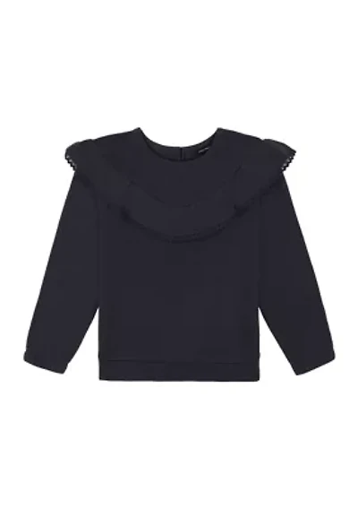 Girls 7-16 Ruffle Fleece Sweater