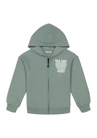 Girls 7-16 Wild Heart Graphic Full Zip Hoodie
