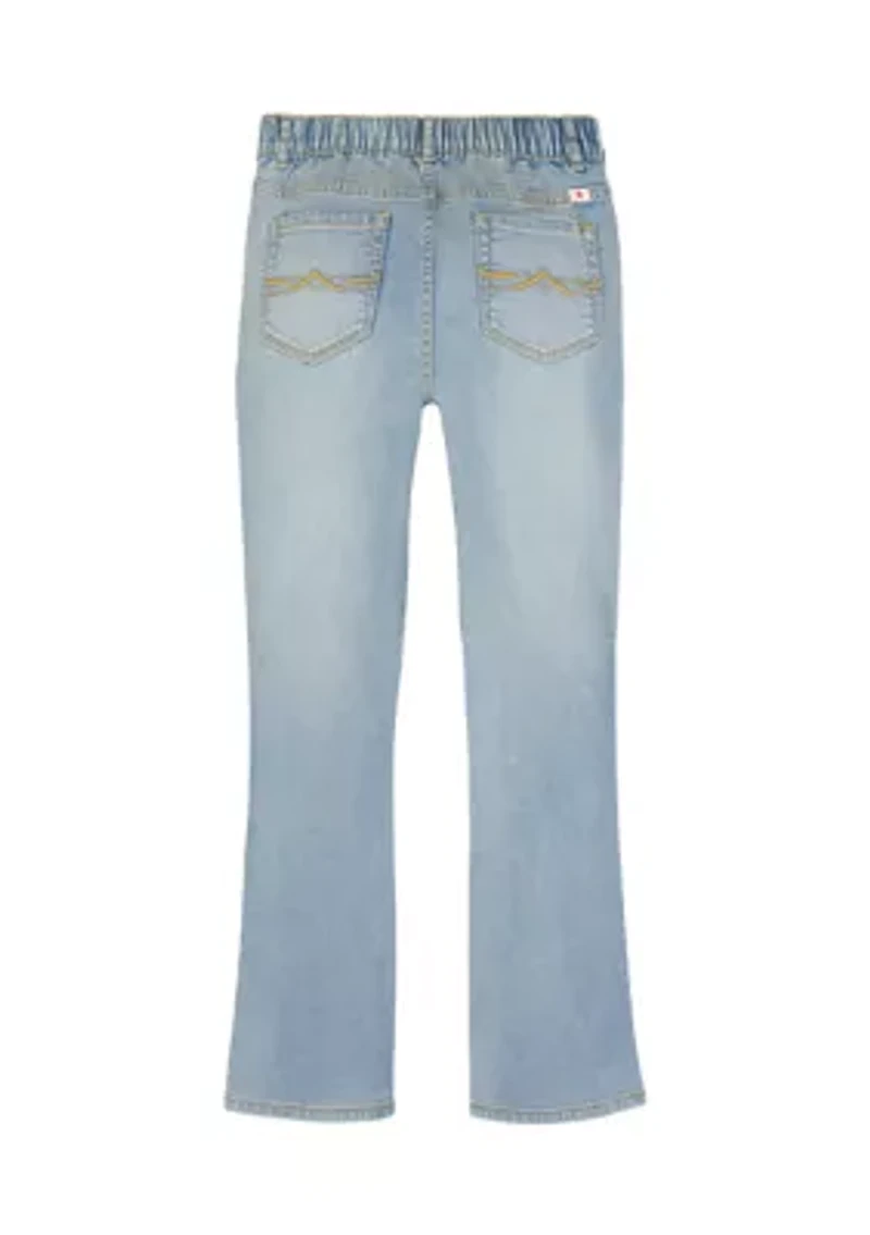 Girls 7-16 Patch Pocket Flare Jeans