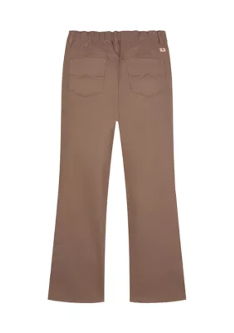 Girls 7-16 Patch Pocket Solid Flare Pants