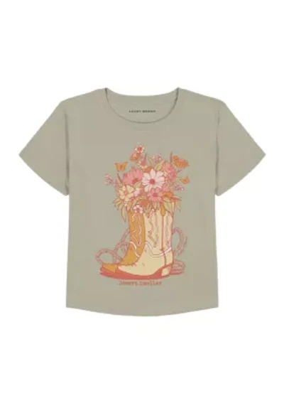 Girls 7-16 Short Sleeve Boots Graphic T-Shirt