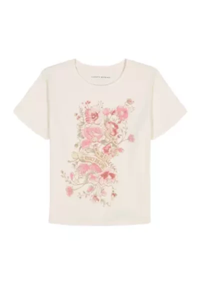 Girls 7-16 Short Sleeve Floral Graphic T-Shirt