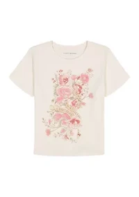 Girls 7-16 Short Sleeve Floral Graphic T-Shirt