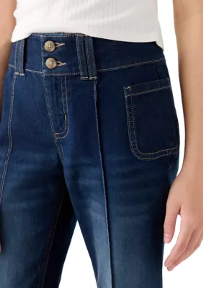 Girls 7-16 Mid Rise Flare Jeans