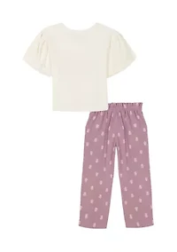Girls 4-6x Graphic Top and Pants Set