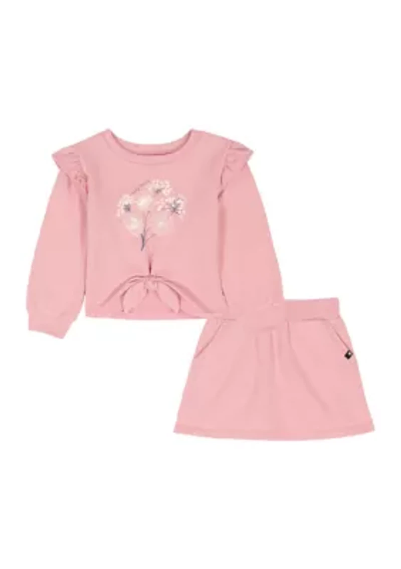 Girls 4-6x Flower Skort Set
