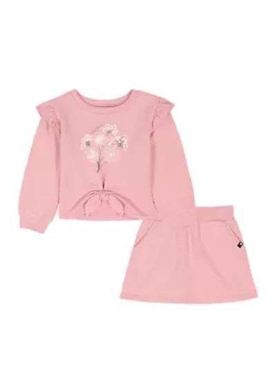 Girls 4-6x Flower Skort Set