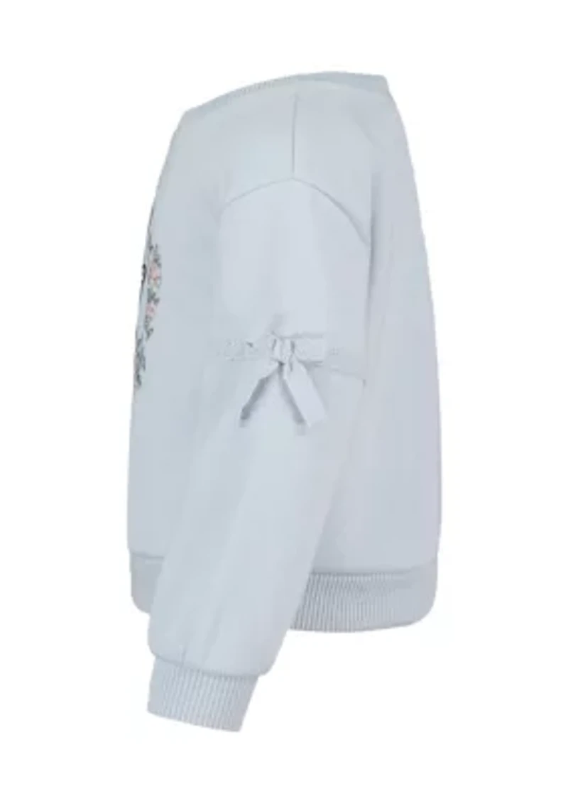 Girls 4-6x Blue Butterfly Fleece Set