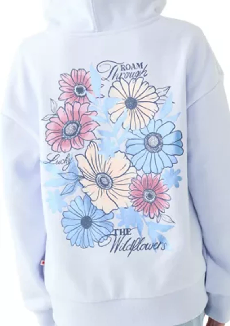 Girls 7-16 Wildflowers Full Zip Sweatshirt