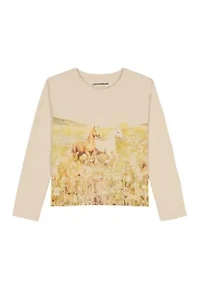 Girls 7-16 Horse Meadow Printed Top