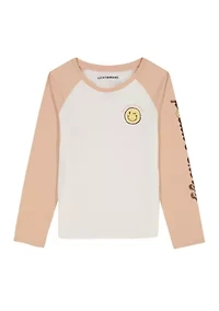 Girlsl 7-16 Long Raglan Sleeve Positive Energy Graphic T-Shirt