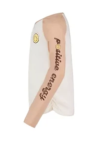 Girlsl 7-16 Long Raglan Sleeve Positive Energy Graphic T-Shirt