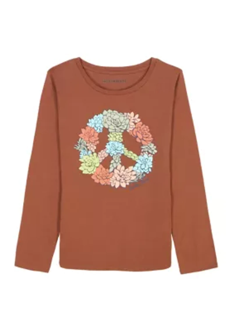 Girls 7-16 Peace Succulent Graphic T-Shirt