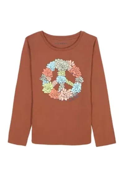 Girls 7-16 Peace Succulent Graphic T-Shirt