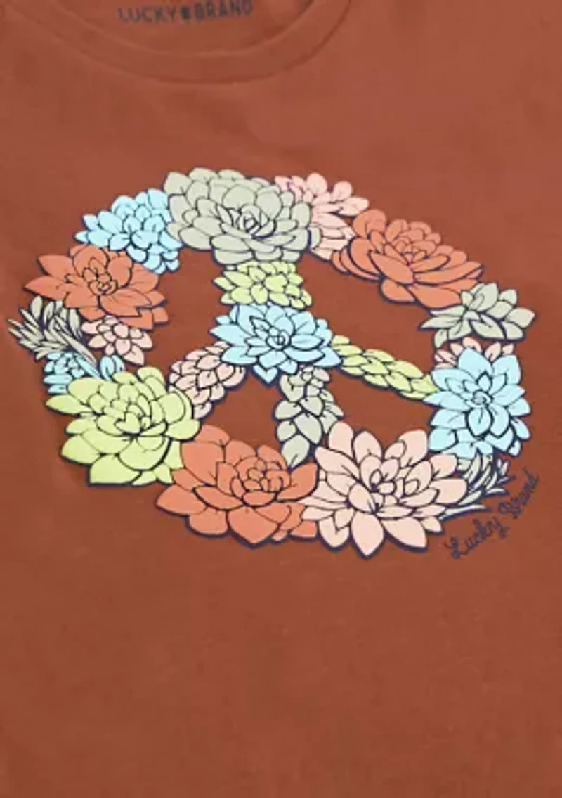 Girls 7-16 Peace Succulent Graphic T-Shirt