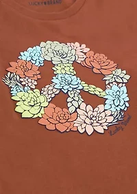 Girls 7-16 Peace Succulent Graphic T-Shirt