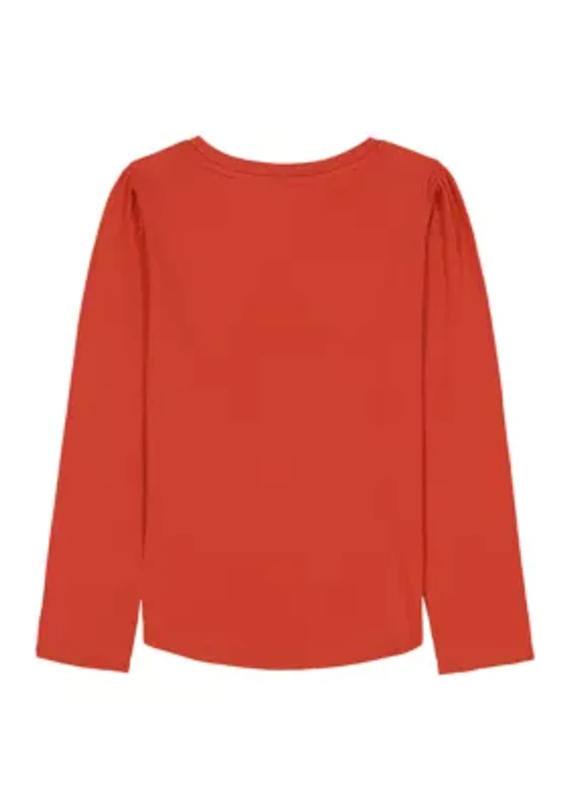 Girls 7-16 Long Sleeve Botanical T-Shirt