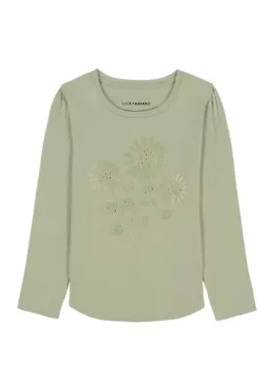 Girls 7-16 Sunflower Graphic Top