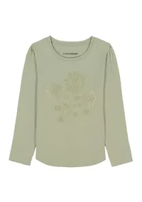 Girls 7-16 Sunflower Graphic Top