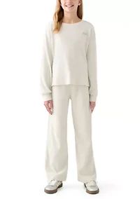 Girls 7-16 Thick Ribbed Crew Neck T-Shirt