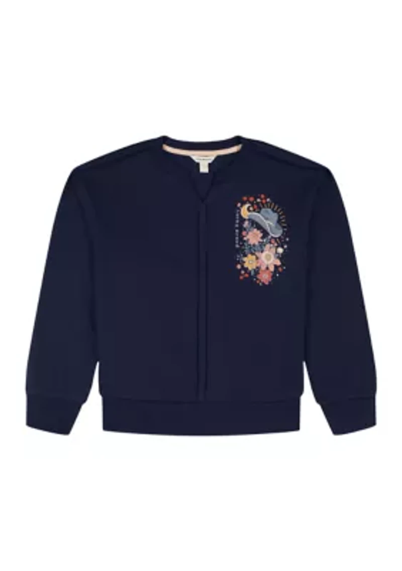 Girls 7-16 Cowgirl Fleece Pullover