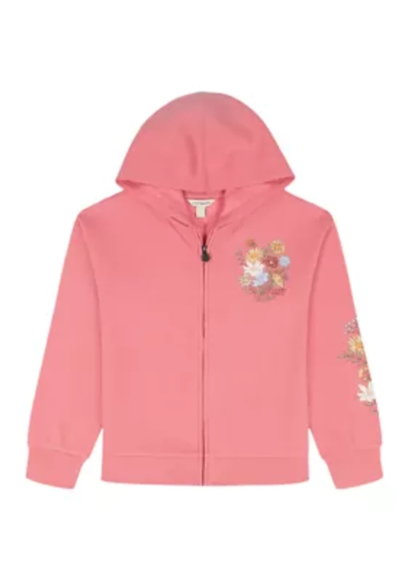 Girls 7-16 Bouquet Fleece Zip Hoodie