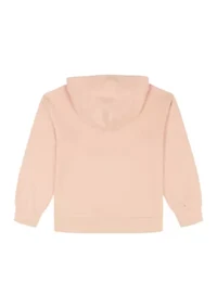 Girls 7-17 Zip Up Hoodie with Crochet Fleece Split Kangaroo Pocket