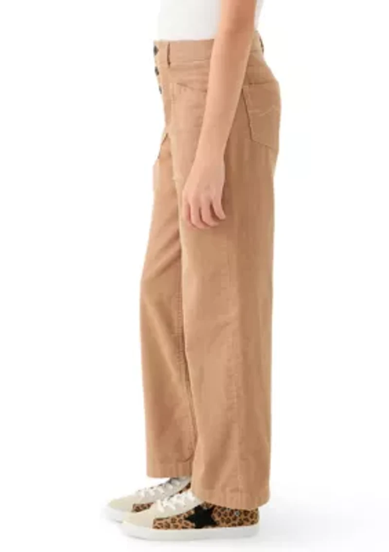 Girls 7-16 High Rise Corduroy Wide Leg Pants