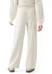 Girls 7-16 Thick Rib Knit Wide Leg Pants