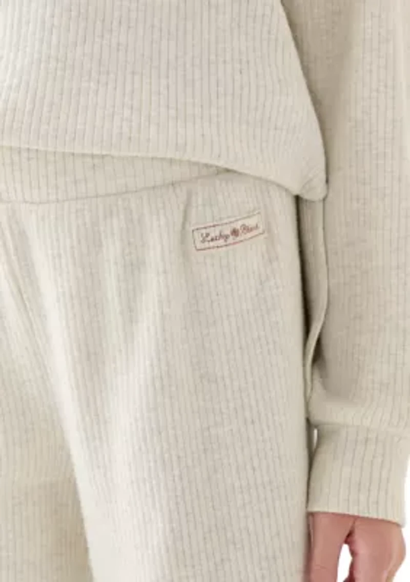 Girls 7-16 Thick Rib Knit Wide Leg Pants