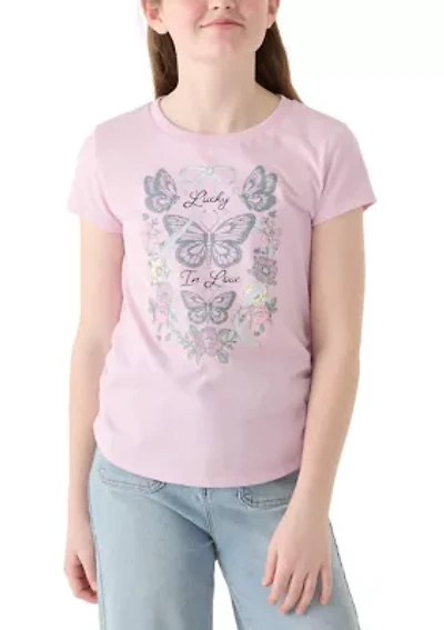 Girls 7-16 Lucky Love Butterfly T-Shirt
