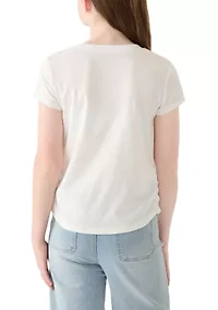 Girls 7-16 Bandana Print Pocket T-Shirt
