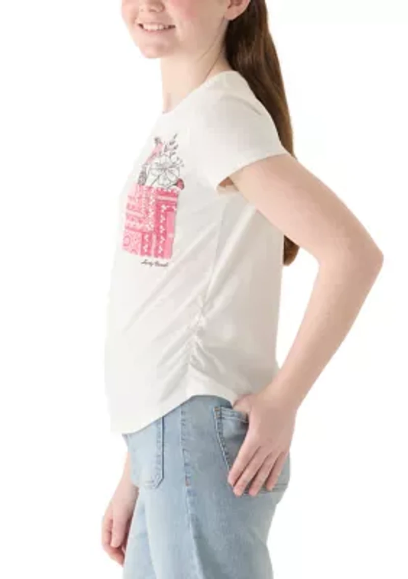 Girls 7-16 Bandana Print Pocket T-Shirt