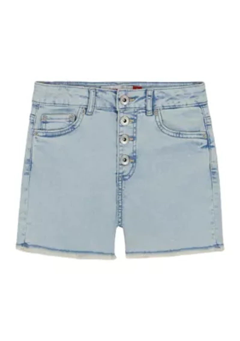 Girls 7-16 Light Rinse Denim Shorts