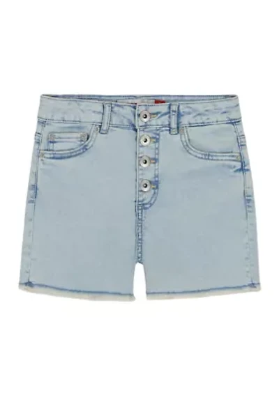 Girls 7-16 Light Rinse Denim Shorts