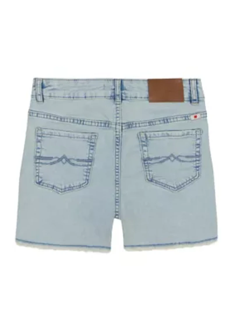 Girls 7-16 Light Rinse Denim Shorts