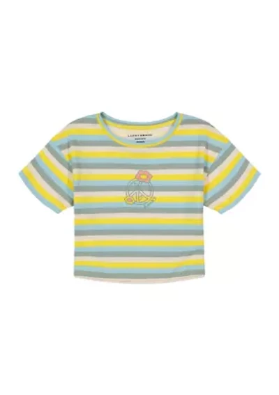 Girls 7-16 Retro Striped Peace Graphic T-Shirt