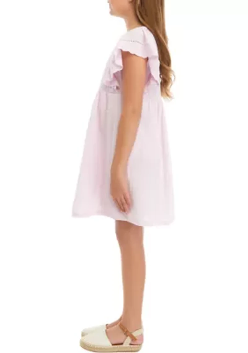 Girls 7-16 Eyelet Gauze Dress