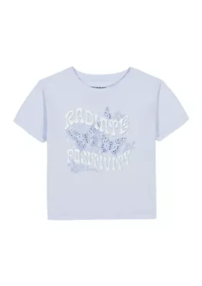 Girls 7-16 Short Sleeve Positivity Graphic T-Shirt