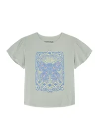 Girls 7-16 Short Sleeve Butterfly Graphic T-Shirt