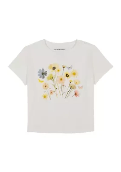 Girls 7-16 Pressed Flowers Graphic T-Shirt
